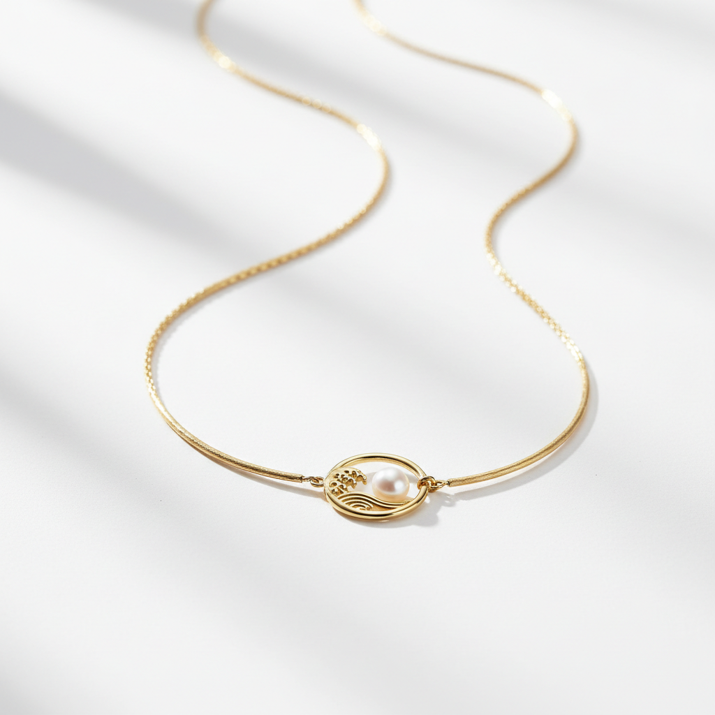 Japanese Style Gold Necklace